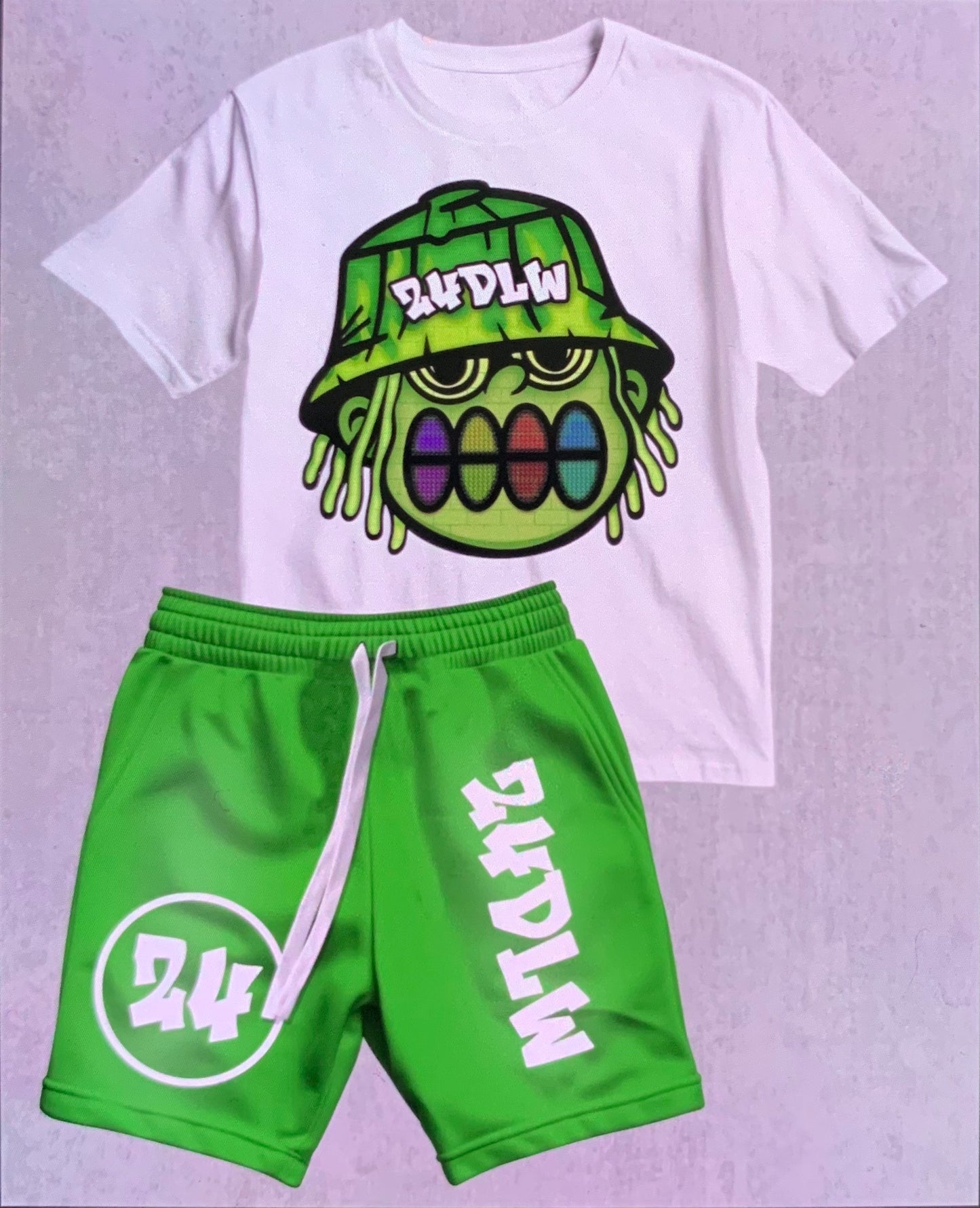 Cartoon Shirt and Shorts Set