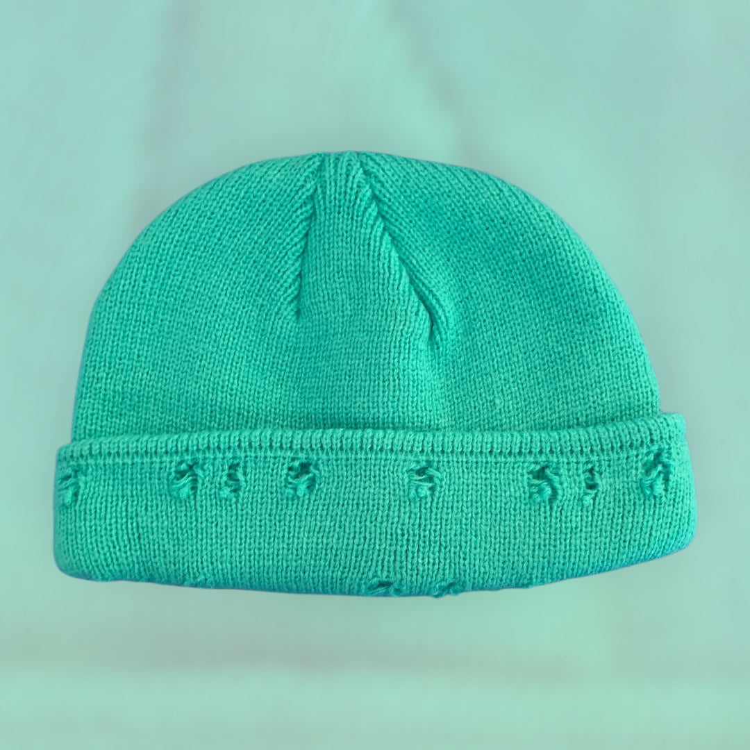 distressed beanie