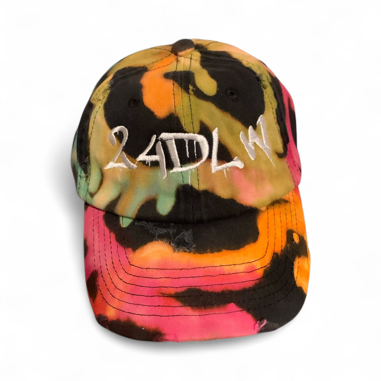 Distressed tie dye/Baseball Cap
